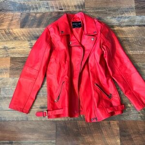 Red Women's Leather Jacket